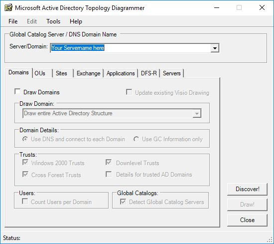 Microsoft Active Directory Topology Diagrammer